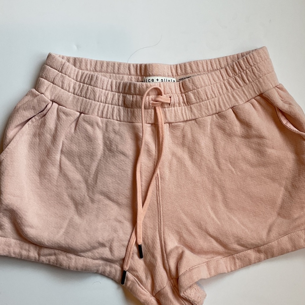 Alice + Olivia Blush Athletic Shorts
